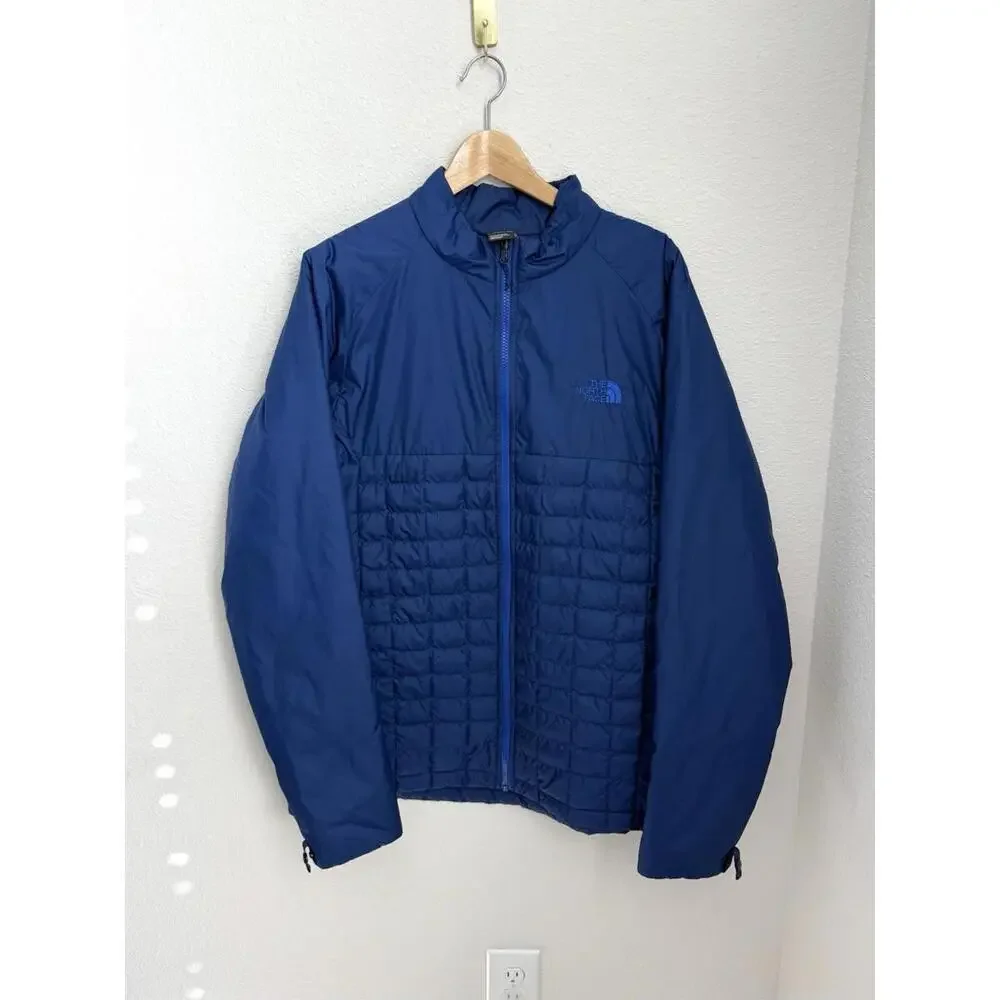 North Face Men’s Quilted Blue Thermoball Lightweight Layered‎ Eco Outdoor Jacket
